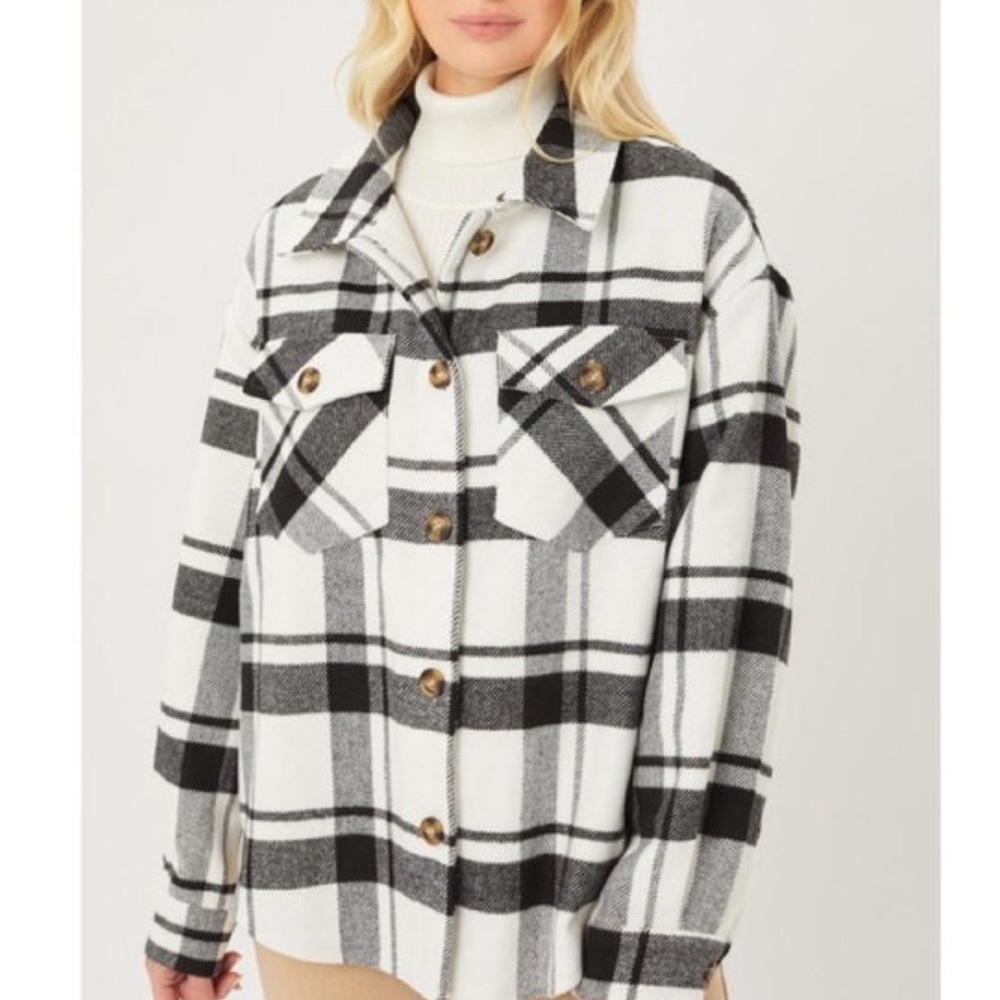 Love Tree Plaid Shacket